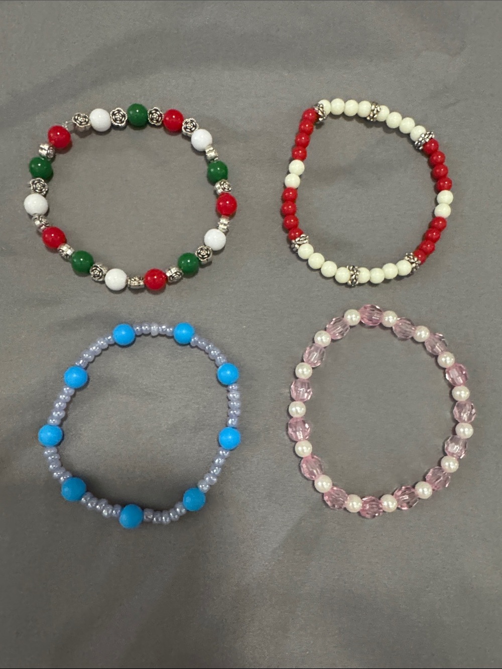 Handmade womans set of 4 bracelets